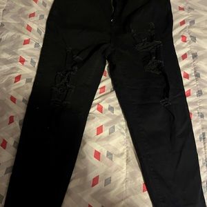 Black ripped jeans